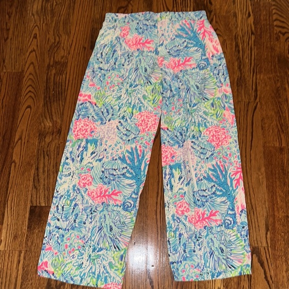 Lilly Pulitzer Lorena Breezy Palazzo Pants in Multi Sink or Swim size L NWOT - Picture 8 of 8